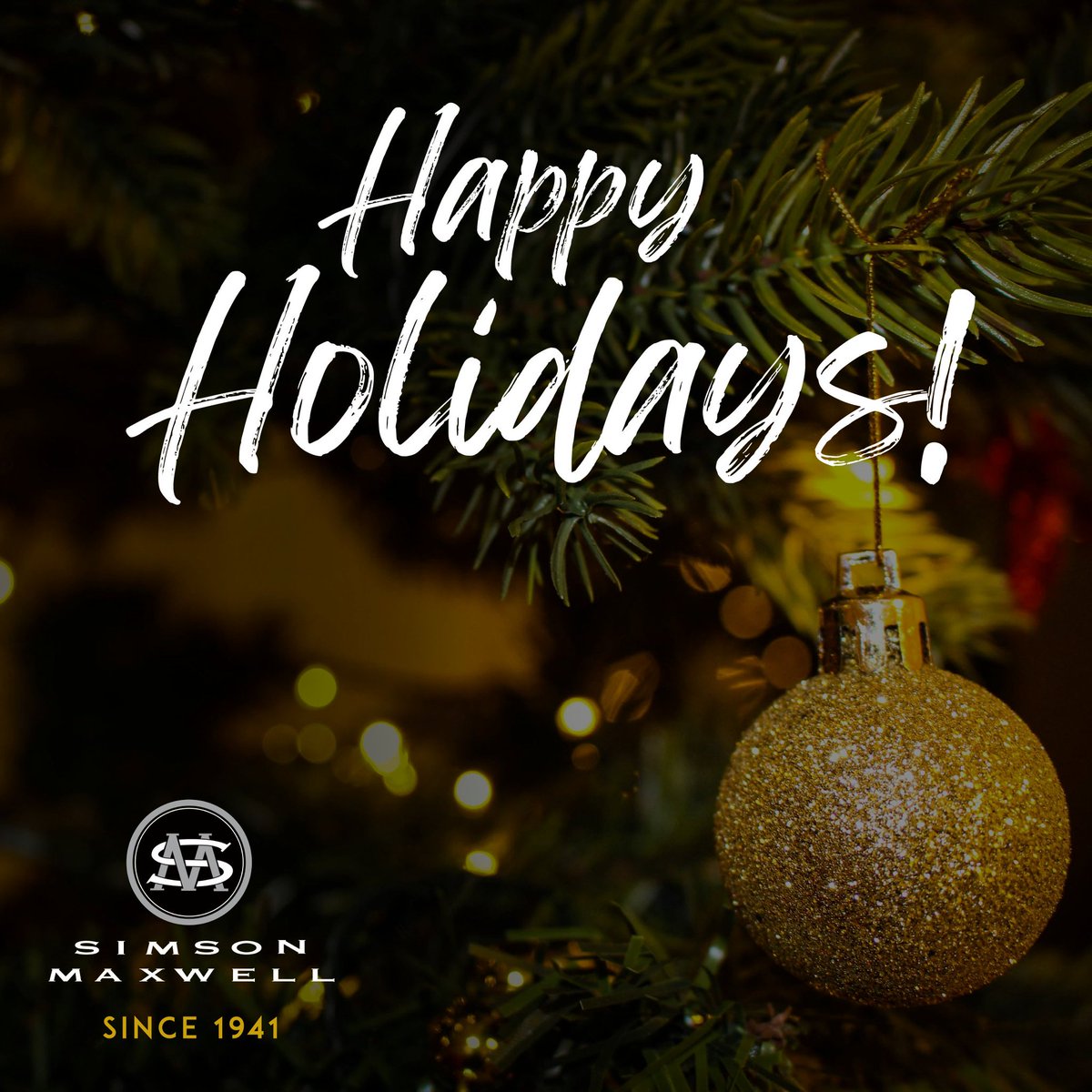 SimsonMaxwell's tweet image. On behalf of all of us at Simson-Maxwell, we wish you Happy Holidays! 

#SimsonMaxwell #HappyHolidays #2026