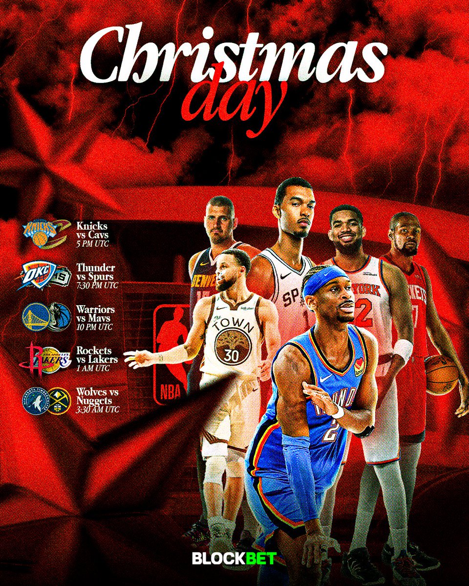 CHRISTMAS DAY NBA HEATTTT. 🔥

Five on the slate. Tip-off in one hour. 😤

Who we got? 🎅