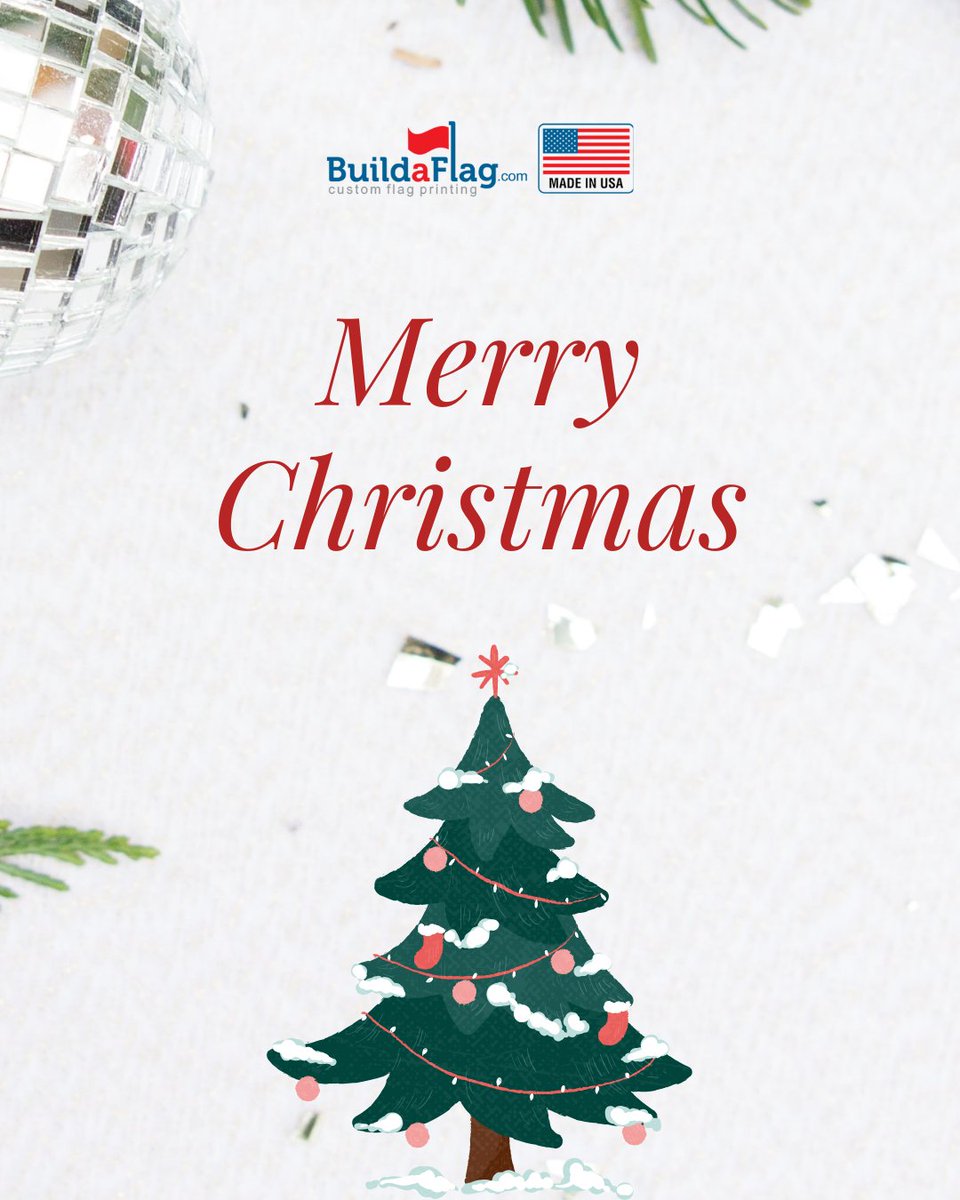 BuildAFlag's tweet image. From our team to yours, we wish everyone a wonderful and bright holiday season! May your days be filled with cheer, pride, and joy. Merry Christmas! 

We're here to help you get ready for the New Year. 
buildaflag.com