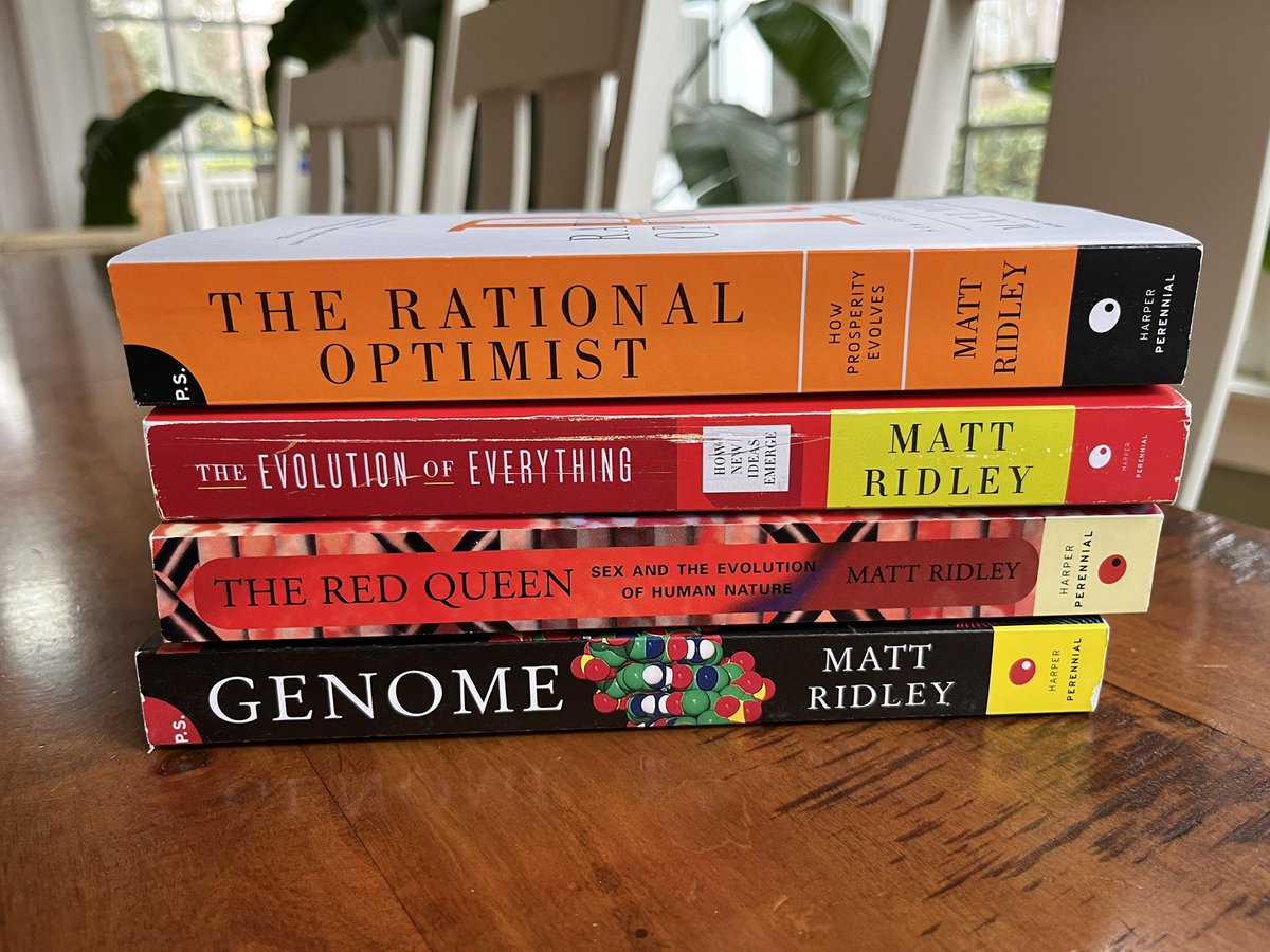 All I wanted for Christmas was @mattwridley books. Santa delivered 😊 https://t.co/ptoeY7bKCC