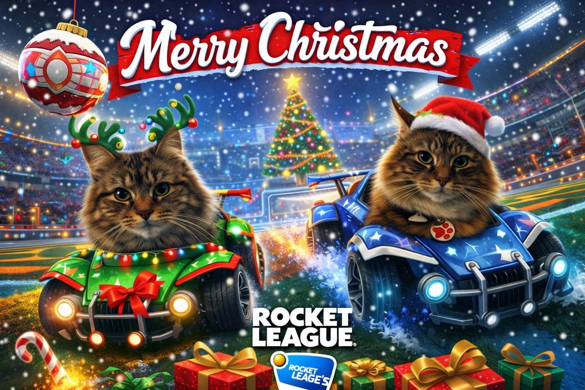 FrenchieInTheUS's tweet photo. @RL_Status @JennyC97x my friend made this pic last night. I think it would look really cute if you added those cats as toppers on the cars for the holidays https://t.co/YlWxa1vyZ0
