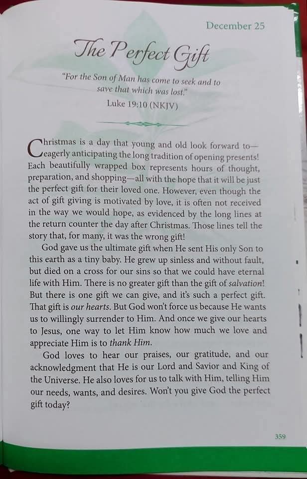 Godwakeupcall's tweet image. December 25
THE PERFECT GIFT
#KeyText: Luke 19:10
#By: Brenda Walsh 
#OneMinuteDailyDevotional