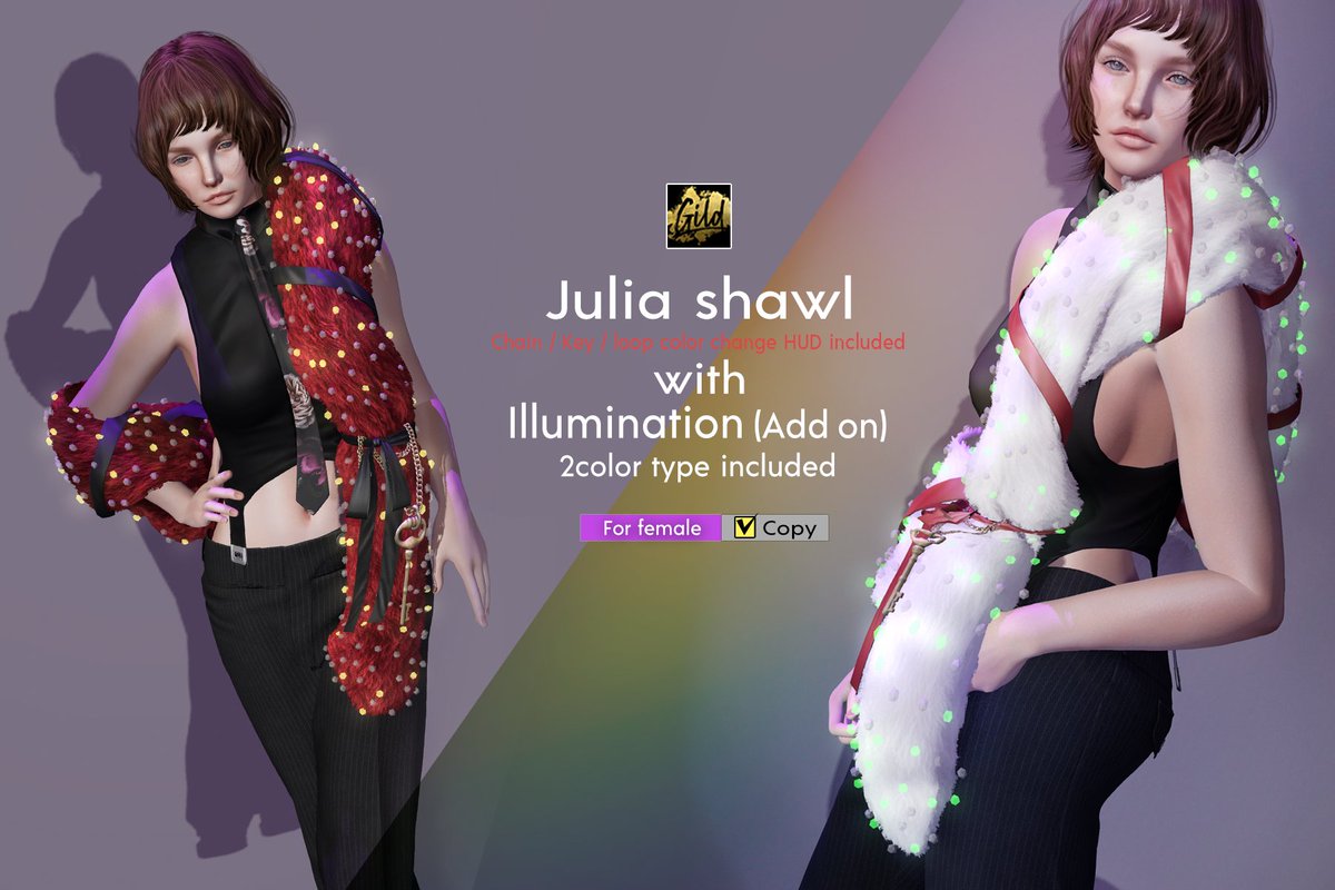 #SecondLife #gild 
12月のTWSがOpenしています！
GildからはイルミネーションをAdd Onできる
Shawlをリリース for female(multiple-type）
年末年始のパーティで映えるかもしれない！
ぜひお立ち寄りくださいっ🫡
maps.secondlife.com/secondlife/Rot…