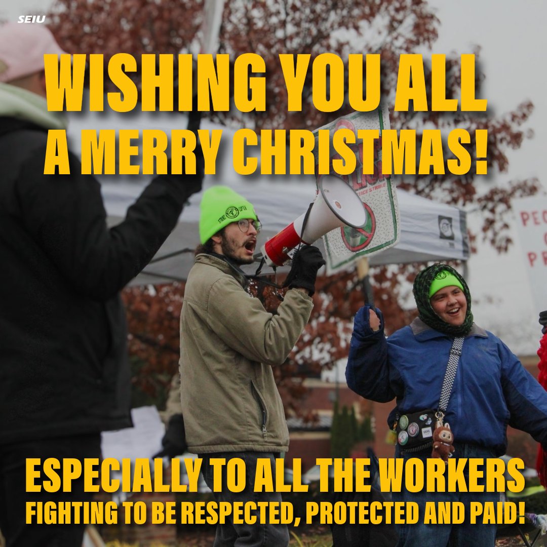 SEIU's tweet image. Merry Christmas! We hope you had #UnionsForAll on your wish list.