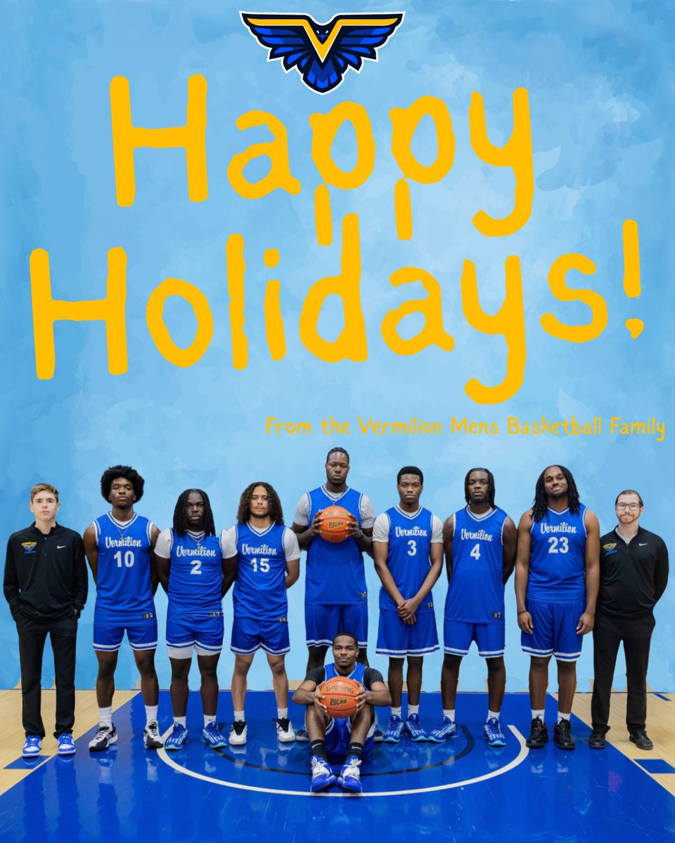 Happy Holidays from the Vermilion Mens basketball family!!