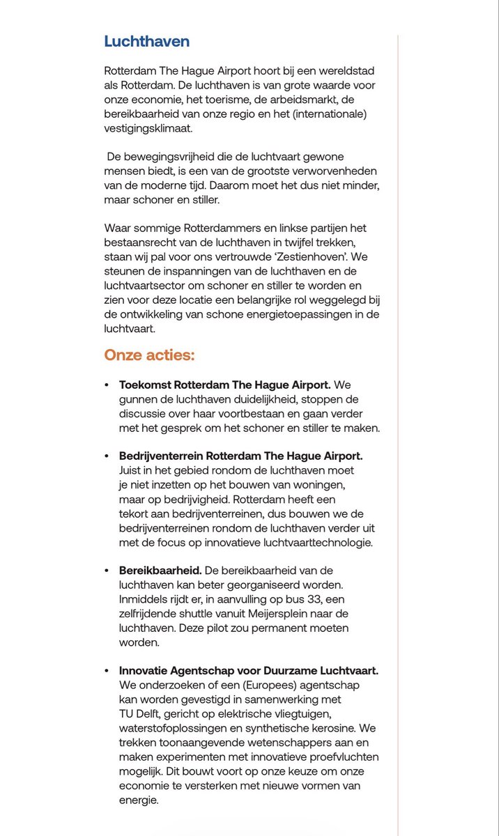 Op 18 maart zijn de Gemeenteraadsverkiezingen. Er valt weer iets te kiezen. In onze regio zijn wij benieuwd welke politieke partijen positief staan tov onze luchthaven. De partij van de mobiliteit is helder.

Vandaag delen wij de visie van <a href="/VVDRotterdam/">De Rotterdamse VVD</a> 

vvdrotterdam.nl/media/0kqhzaza…