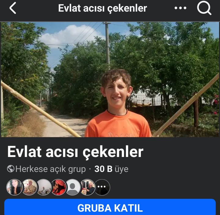 Facebook'ta şöyle bir gruba denk geldim, 30 bin üyesi var. Paylaşımlardan üç tanesine bakabildim, gerisine yüreğim yetmedi. Allah kimseye evlat acısı vermesin.