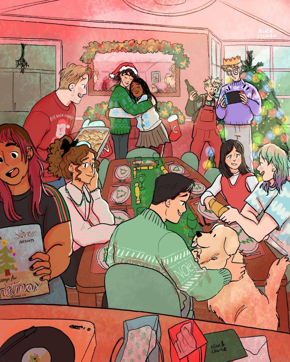 heartstbrasil's tweet image. o natal no futuro de heartstopper é na casa de nick e charlie 🥹🎄