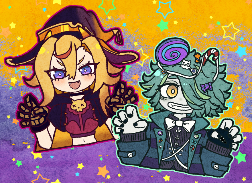 ハロ&ウィーン!結構描いたね今年!
#今年一番伸びた絵ではないが個人的に気に入っている絵を貼る 