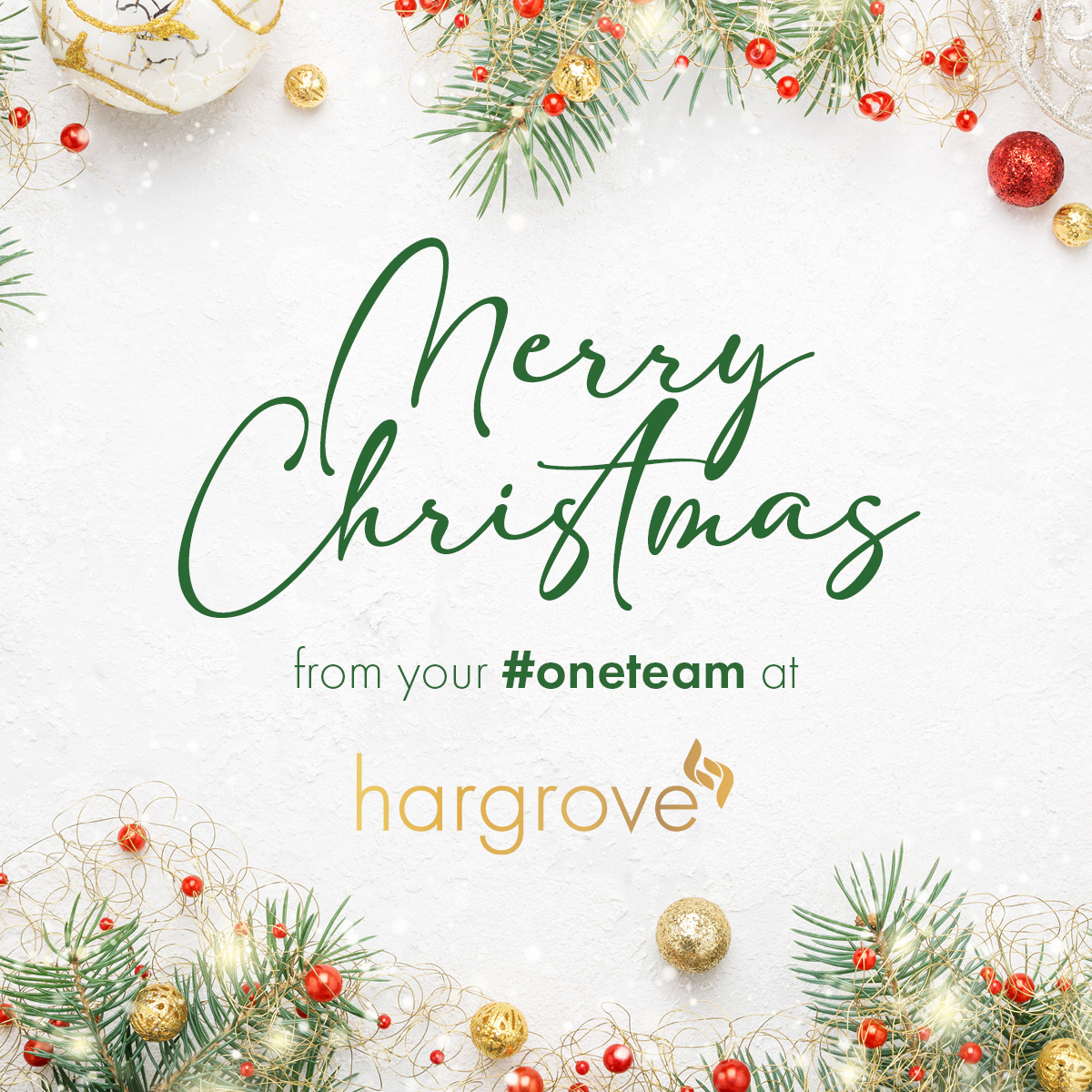 Merry Christmas from the Hargrove Team of Companies! We hope you and yours enjoy a safe and happy holiday.