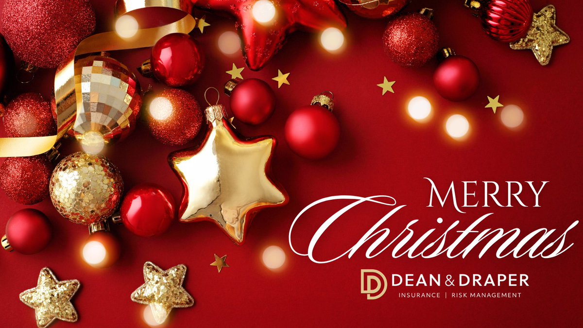 deananddraper's tweet image. Merry Christmas from all of us at Dean &amp;amp; Draper! Wishing you a bright season filled with joy, peace, and meaningful time with those you love. 🎁✨ #DeanAndDraper #Insurance #HappyHolidays