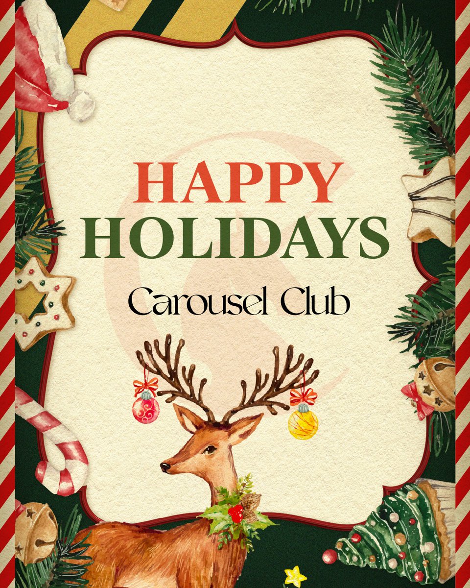 CarouselClb's tweet image. Cheers to a season filled with magic and moments that matter. Happy Holidays! ✨🍸