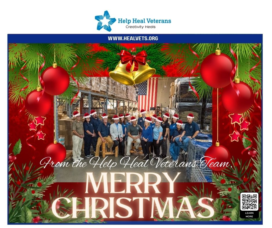 Merry Christmas from the Help Heal Veterans Team! 🎄✨ Wishing peace, joy, and gratitude to our veterans, families, and supporters. ❤️