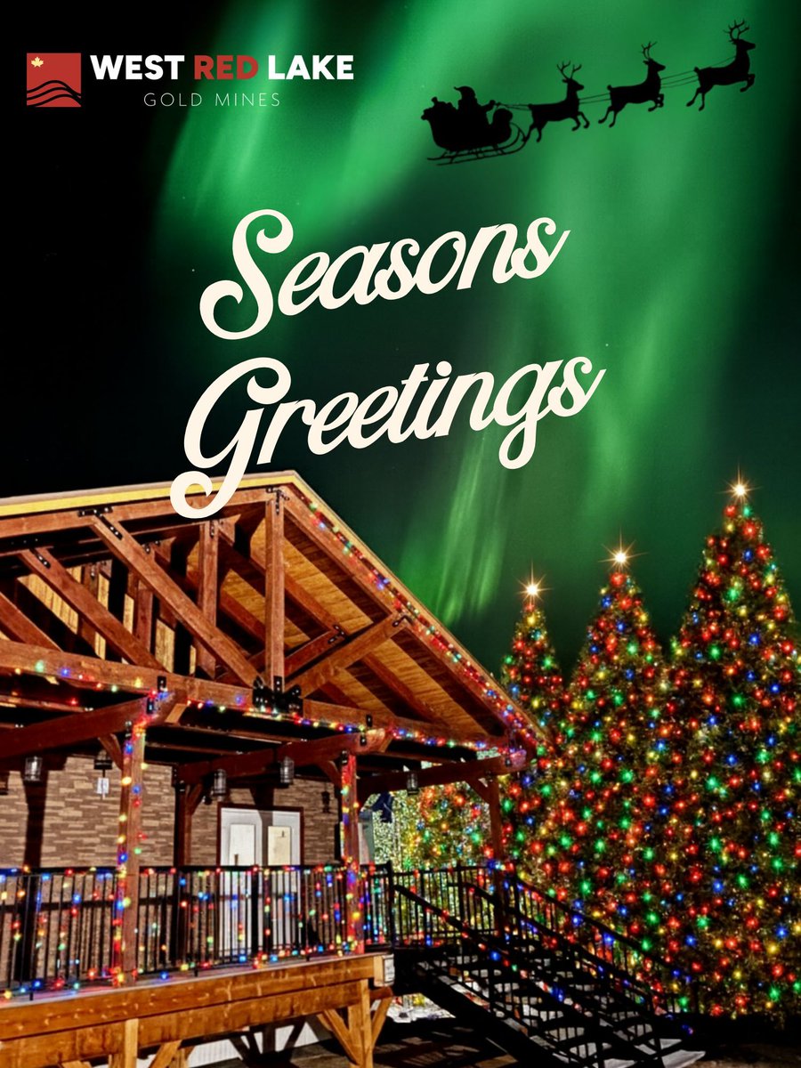 WestRedLakeGold's tweet photo. Season’s Greetings from all of us at West Red Lake Gold.
Wishing you and your family a fun, memorable and safe holiday season!
#westredlakegold #westredlake #gold #mining #goldmine #tsxv #otc #miningexploration #wrlg #wrlgf $WRLG $WRLG.v $WRLGF https://t.co/vnlorgJaHC