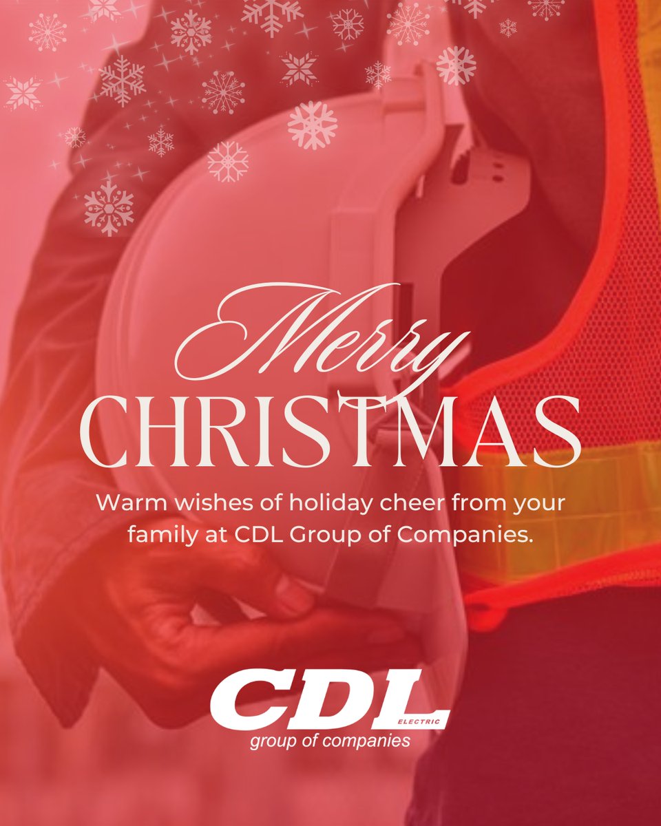 TheCDLGroup's tweet photo. Serving our community is the greatest gift of all. Safe travels, and a very Merry Christmas from our CDL family to yours! 

#cdlgroup #christmas #cdlelectric https://t.co/86qBvqYmOJ