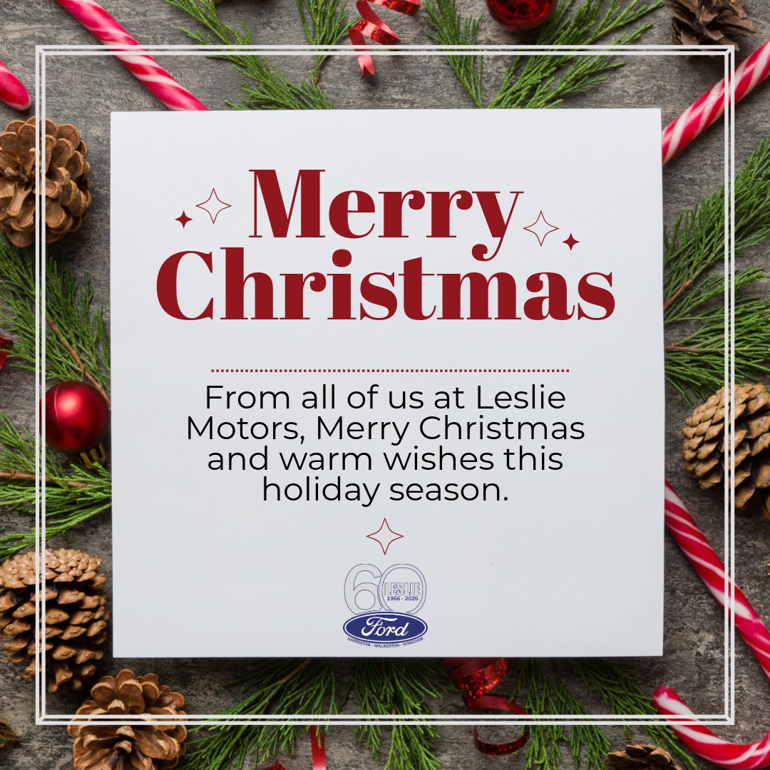 Wishing our customers, friends, and community a very Merry Christmas 🎄 Thank you for your continued support. Here’s to a safe and happy holiday season for all

#LeslieMotors #MerryChristmas