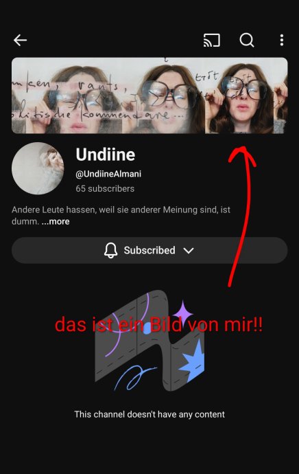 Wie verblendet muss man eigentlich sein, um sein eigenes Gesicht nicht von MEINEM GESICHT unterscheiden zu können? Frage für eine "Luna". 

(Ja, richtig erkannt, sie hat meinen Zweitkanal als GANZES gestriked mit Datenschutzbeschwerde, wo ich mich als Karikatur von ihr zeige!)