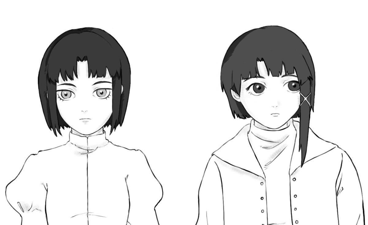 Ten_ya93's tweet image. My cyber twins &amp;gt;&amp;lt;

#Ghostintheshell #lain