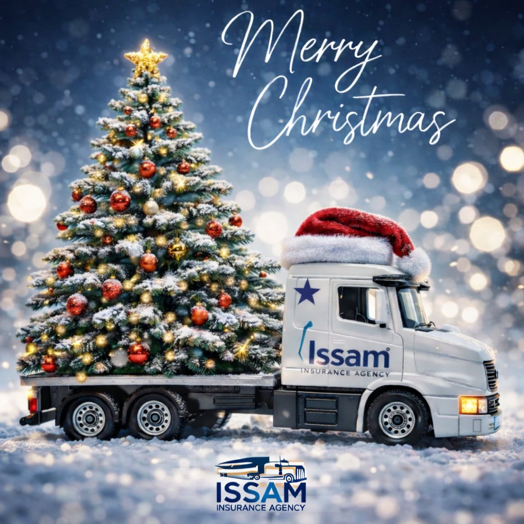 IssamAgency's tweet image. Merry Christmas from all of us at Issam Insurance Agency. Wishing you a safe, successful season and many miles ahead in the New Year.
#IssamInsuranceAgency #TruckingInsurance #CommercialAuto #HolidayWishes