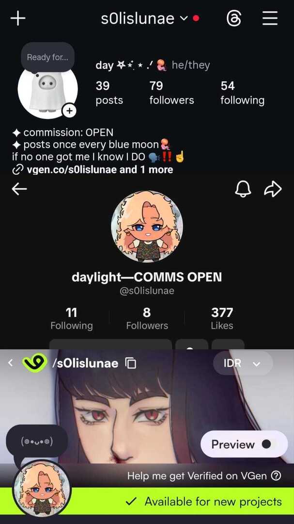 Artist! Haii sender lagi mau nambah temen temen di socmed yang lain, ada yang minat berk☁️ ber🐄?  (⁠๑⁠´⁠•⁠.̫⁠ ⁠•⁠ ⁠`⁠๑⁠) Salken yahh! :]