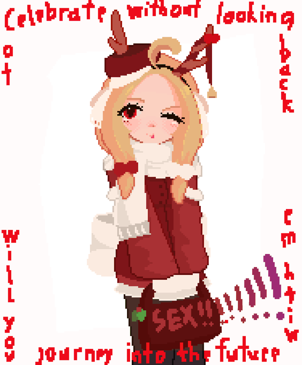 Pahtycle's tweet photo. late? me? i would neverrr, anyway merry Christmas and a happui new year ❤️🎄 https://t.co/v0h2y79CVi