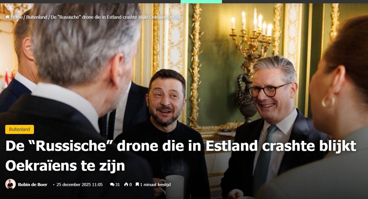 Rusland heeft het luchtruim van Estland geschonden met drones, schreven onze media eerder. Politici spraken er schande van. Het werd gepresenteerd als vaststaand feit. Uit onderzoek is nu gebleken dat de “Russische” drone die in augustus in een weiland in Estland crashte