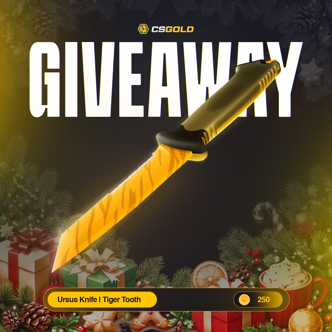 csgoldbet's tweet image. Merry Christmas CSGold community! 🎄

We are giving away this Ursus Knife | Tiger Tooth FN 🔪 

To enter:

- Follow @csgoldbet
- Like &amp;amp; Retweet
- Tag 1 friend (multiple entries allowed)

Ends in 7 days, good luck 🎅