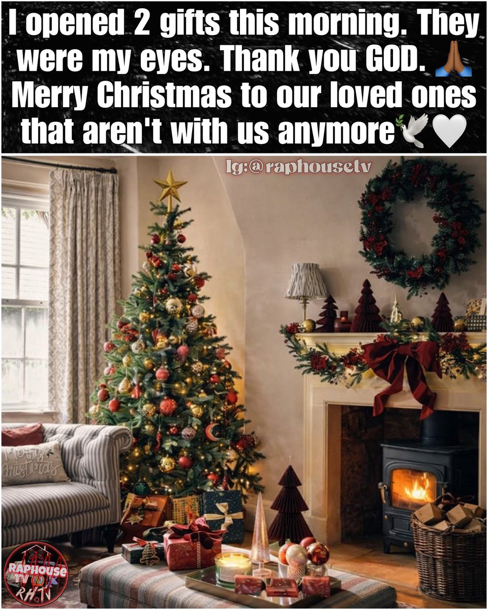 I opened 2 gifts this morning. They were my eyes. Thank you GOD. 🙏🏾 Merry Christmas to all our loved ones that aren’t with us anymore🕊️🤍