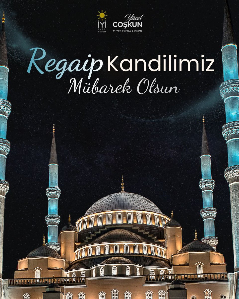 Rahmet, bereket ve mağfiret kapılarının ardına kadar açıldığı mübarek Regaip Kandili’nin; ülkemize, milletimize ve tüm İslam âlemine hayırlar getirmesini temenni ediyorum.