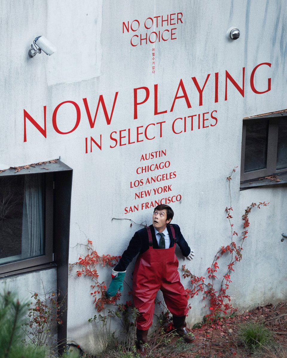 noother_choice's tweet image. “A masterful work of cinema.” Park Chan-wook’s NO OTHER CHOICE, starring Lee Byung Hun, is now playing in select theaters. Everywhere January.