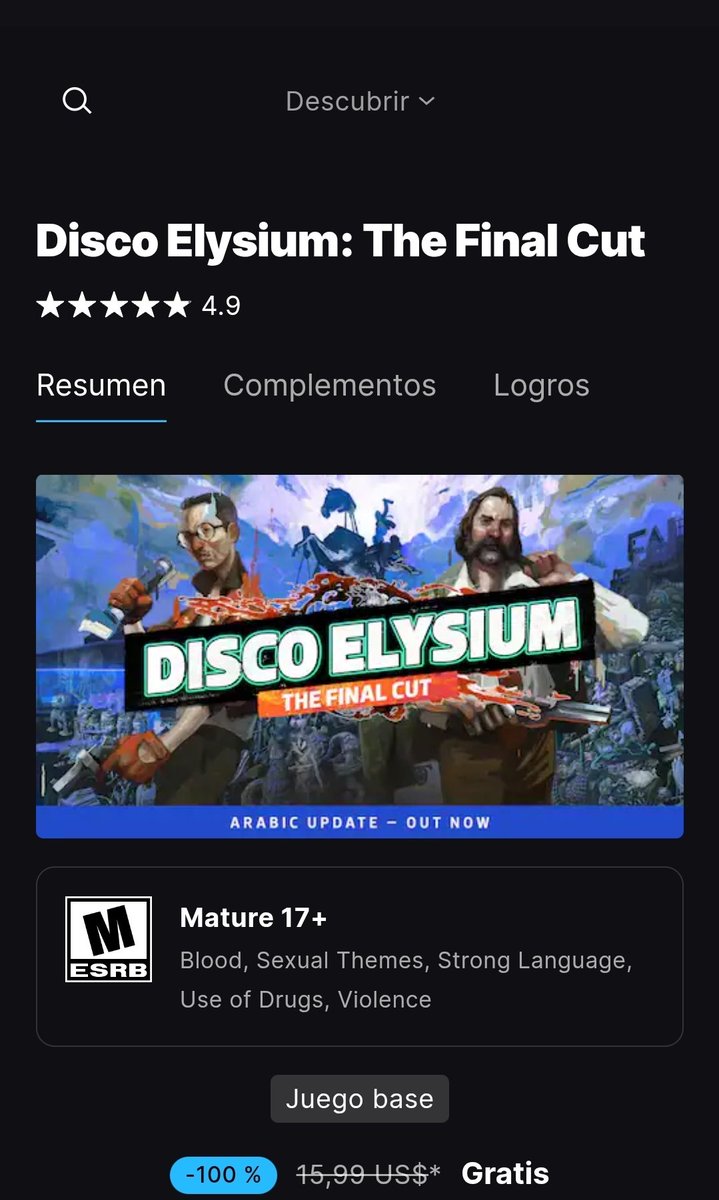 El juego gratis de hoy de epic games