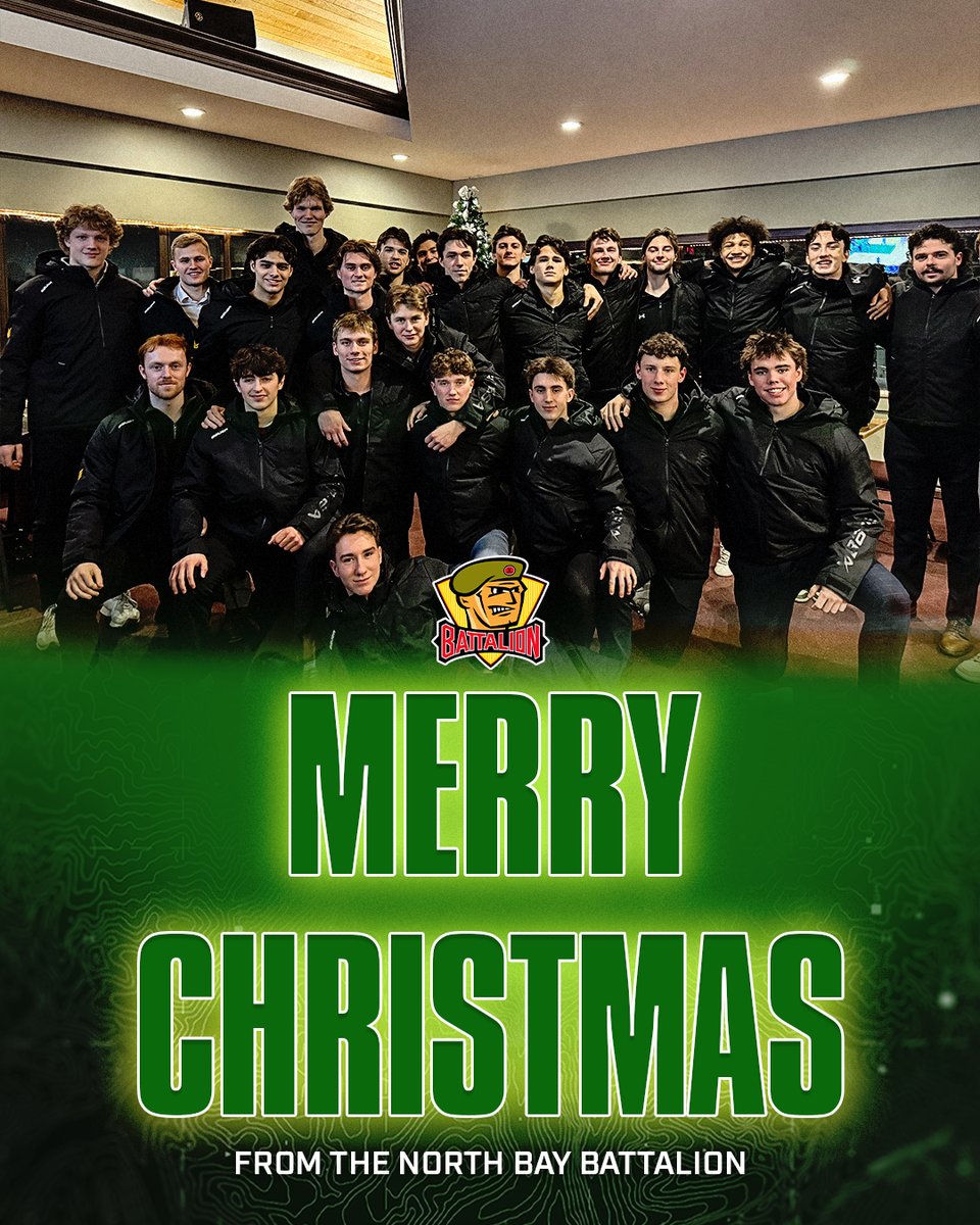 From all of us at the North Bay Battalion, Merry Christmas and Happy Holidays #7thMan 🫡