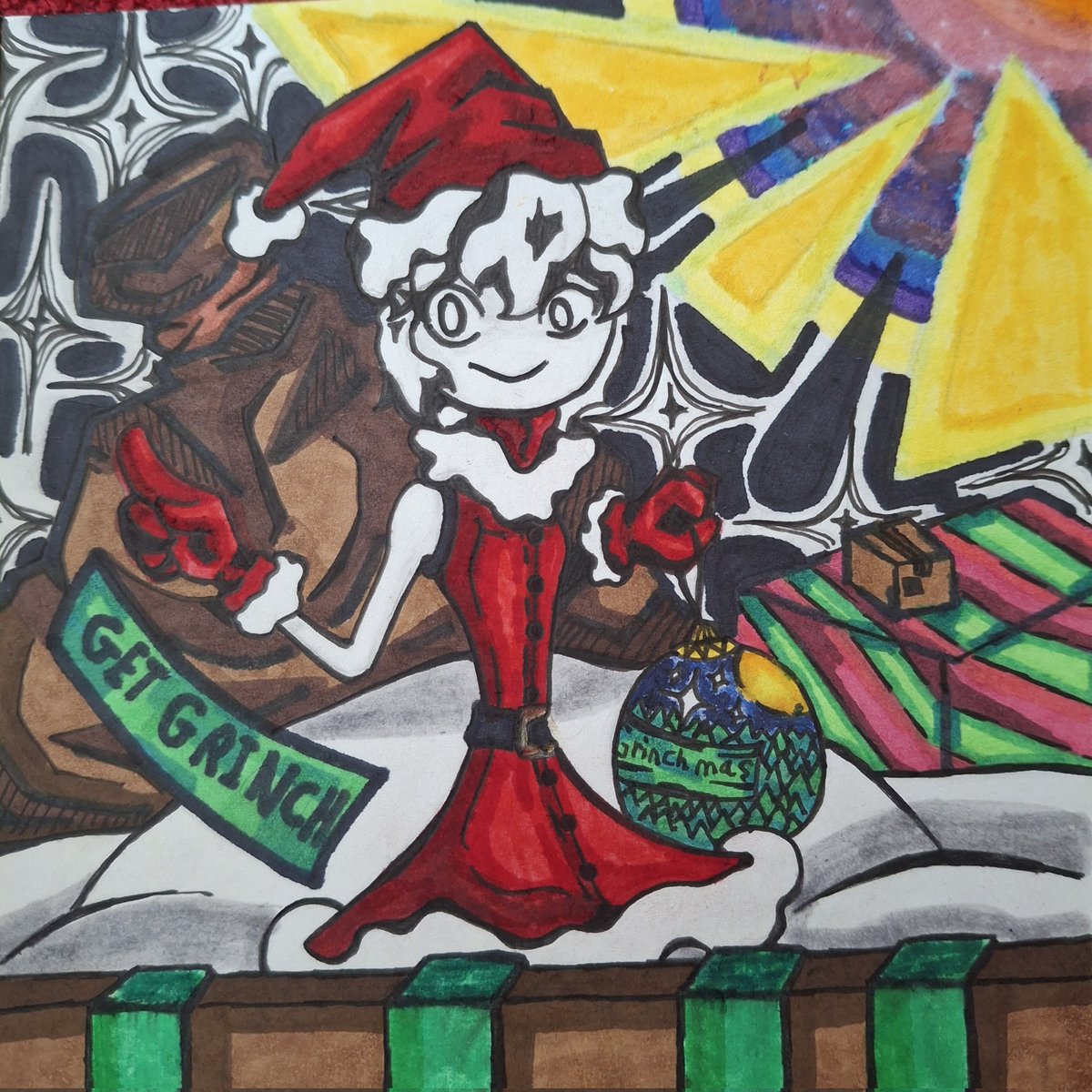 BadartShin1's tweet photo. Marry christmas 
#art #drawing #sketch #sketches #oc #originalcharacter #Christmas #marrychristmas2025 #handdrawn https://t.co/kqWsHFiiFe