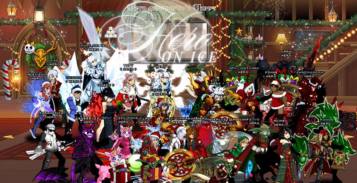 時間の経つのはマジであっという間にね
メリクリ～🎁🎄💫
Merry Christmas from Hero Guild！

<a href="/Alina_AE/">Alina</a> #AQW #Frostval