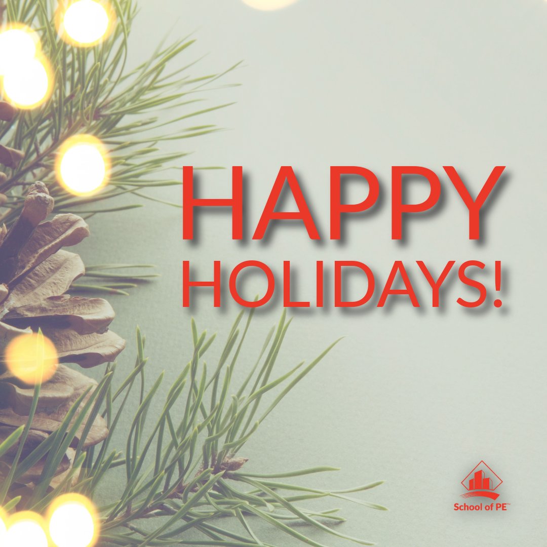 schoolofpe's tweet photo. Wishing you a bright and restful holiday season. 🎄 https://t.co/TdjE1wNpl0