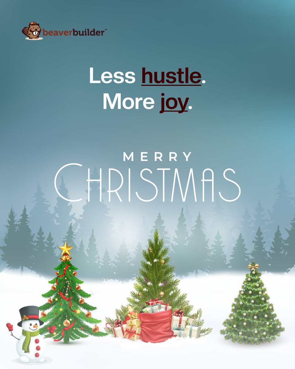 BeaverBuilder's tweet image. Season’s greetings from the WP Beaver Builder family to yours!
.
Here’s to a holiday filled with creativity, peace, and perfectly designed pages.
.
Wishing you a very Merry Christmas!
.
#MerryChristmas #HappyHolidays #Christmas2025 #WPBeaverBuilder #WebsiteBuilder…