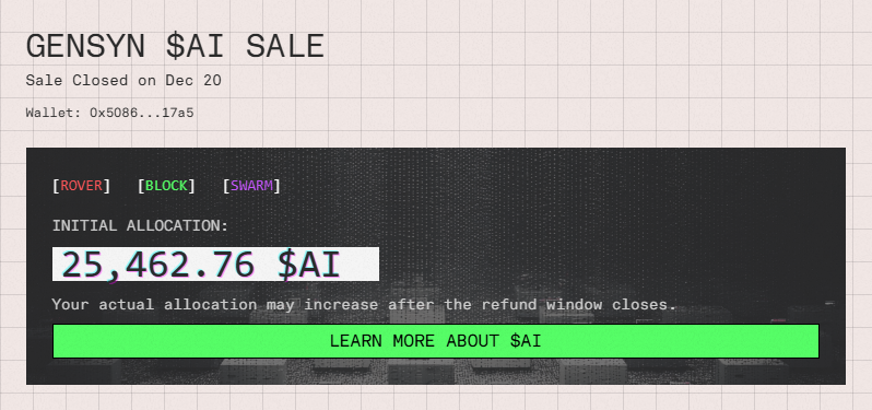 not much(for rich ppl),but it honest work,thanks <a href="/gensynai/">gensyn</a>