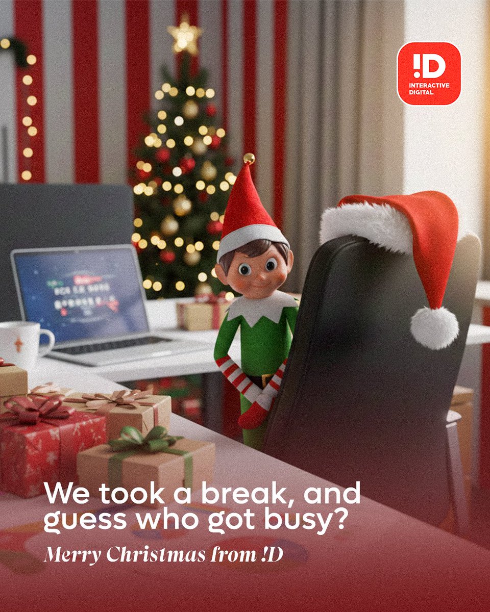 Merry Christmas from ID! We've stepped aside to let the elves do their important work. Hope you have a wonderful day!

#MerryChristmas #BrandID