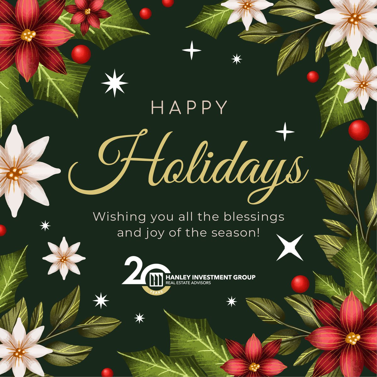 HanleyInvest's tweet photo. Happy Holidays from Hanley Investment Group - https://t.co/gFffuZm9WO https://t.co/6gnp7RDVWe