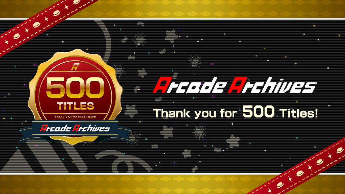 With Arcade Archives SPACE INVADERS, the Arcade Archives series reaches its 500th title.

It has been 11 years and 8 months since the series began.

Thank you to all our users and everyone who has supported us along the way.
