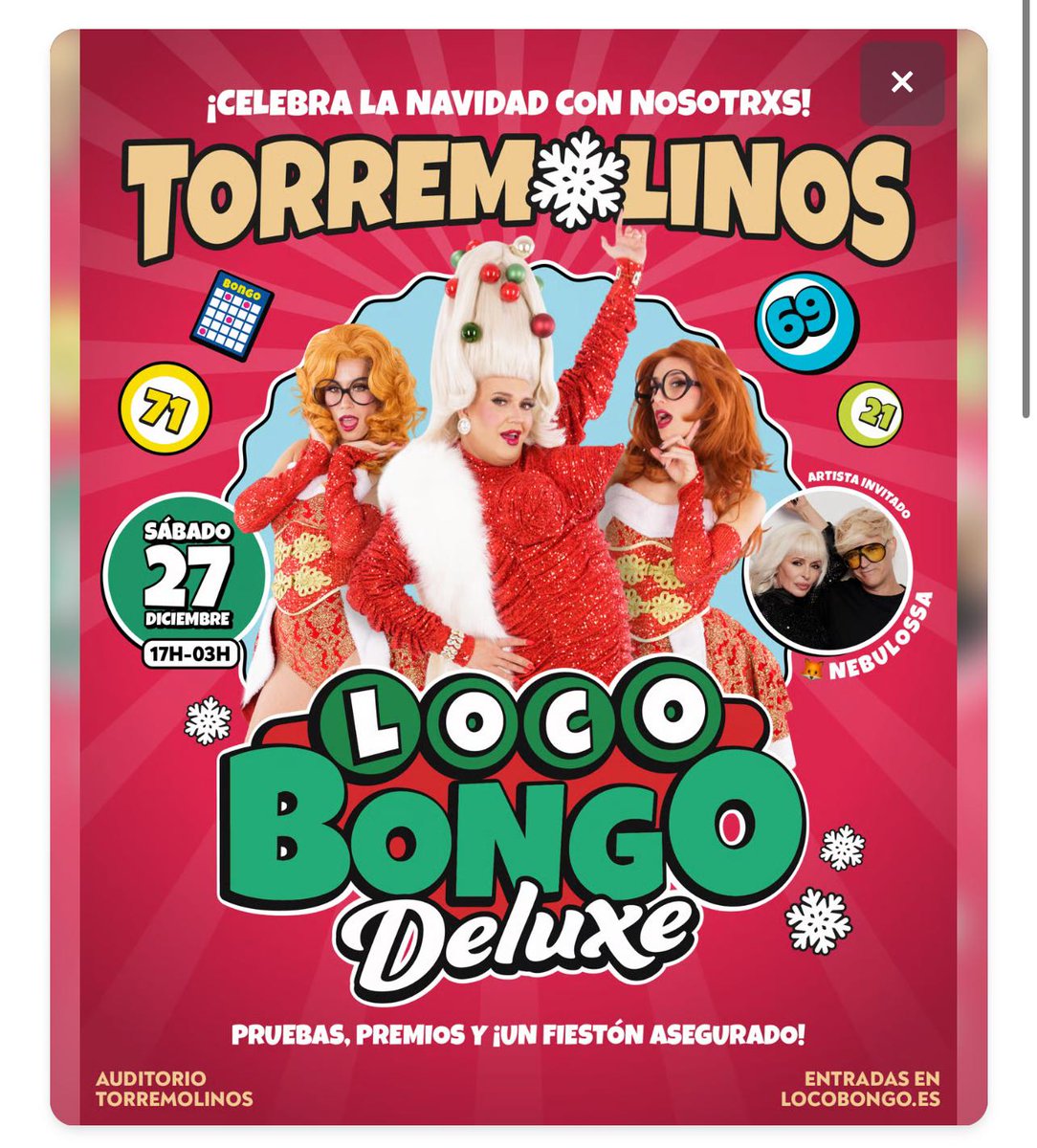 Vendo 2 entradas Loco Bongo Torremolinos 27/12
20€ cada una!!!