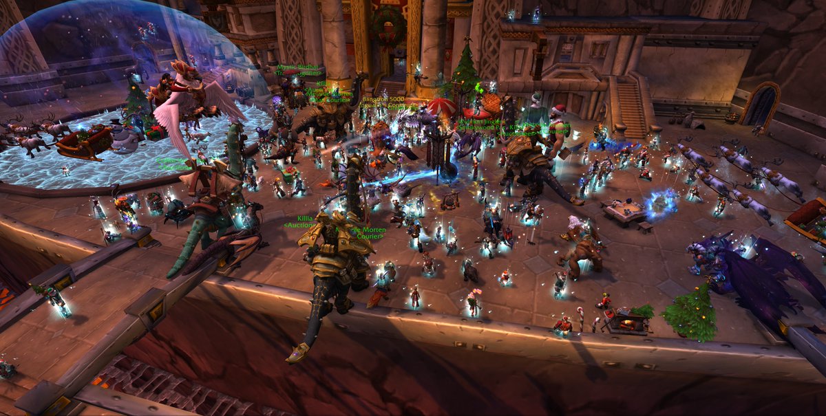 tresrottn's tweet photo. Riots in #Ironforge and #Orgrimmar commencing as the Winter Veil festivities come to a crashing halt, with no presents to open in 3...2...1.
Were we really *that* naughty, @Warcraft
Or, are you stuffing last minute home decor in packages....like that #winterveil tree? https://t.co/rtizJT2Bv7