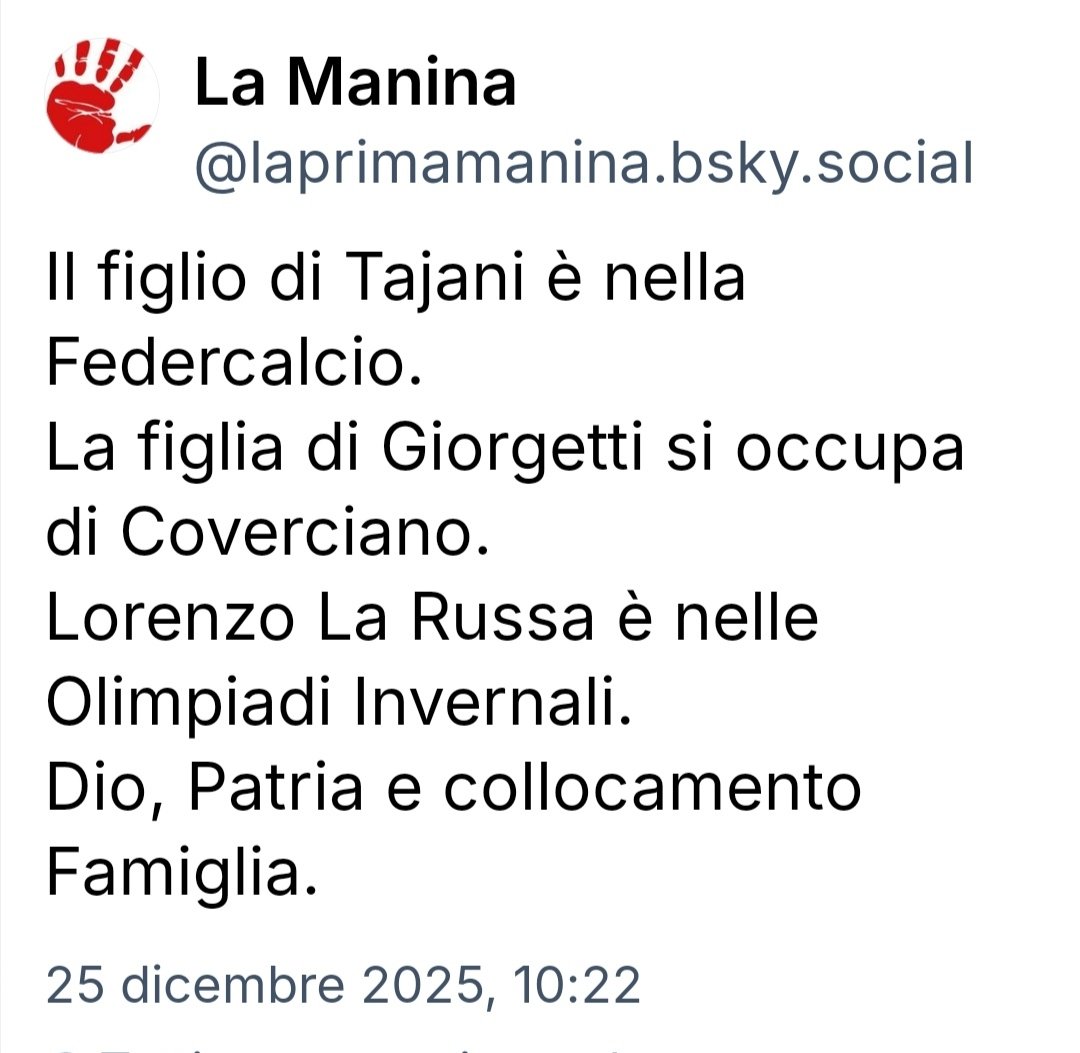 LaPrimaManina's tweet image. Assalto alla diligenza. Dall'amichettismo al nepotismo in purezza.