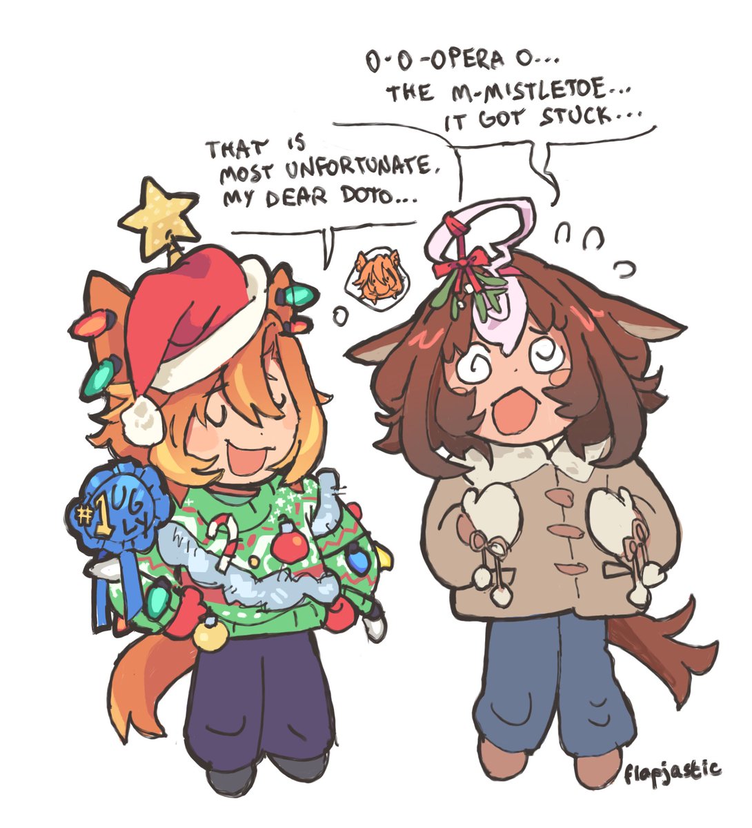 flapjastic's tweet image. merry opedoto christmas 🎄