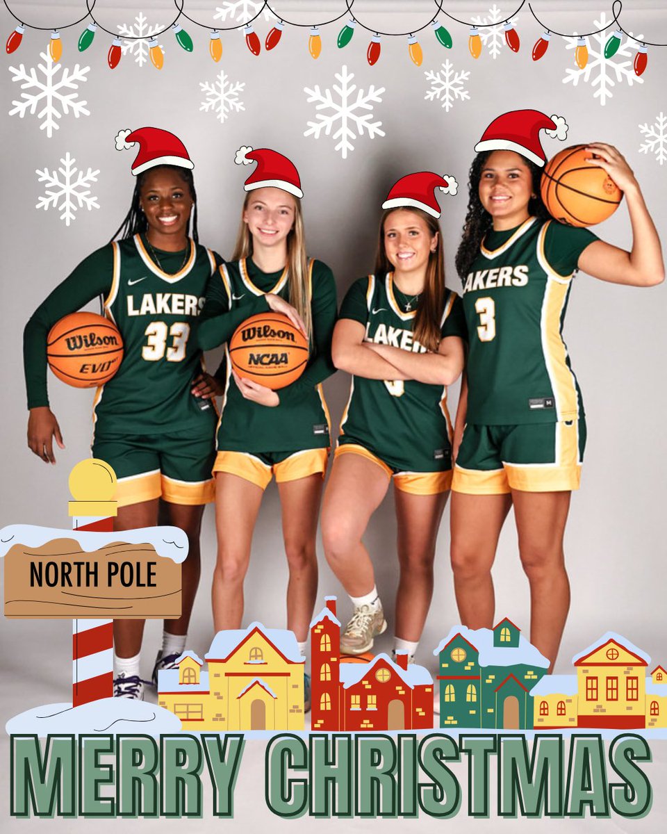 OswegoWBball's tweet photo. Merry Christmas from Oswego Women’s Basketball!!!❤️🎄🎁 We hope everyone has a great holiday season! https://t.co/o6aBAUUwG1