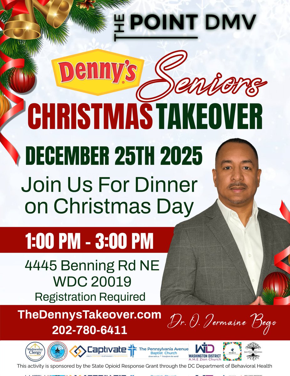 Stamper4DC's tweet image. The Point DMV &amp;amp; Rev Bego had another awesome DennysTakeover Christmas edition 2025!

#BreakingBread #BuildingCommunity #EatingInCommunity #TheVilliage #Ward7 #StamperBoys #PJ #BigPat #Stamper4DC