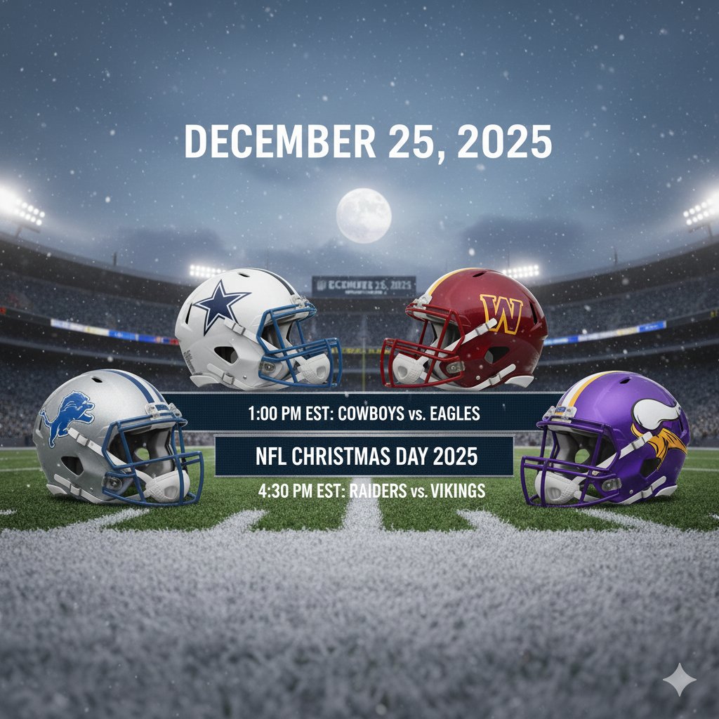 The NFL Christmas | HandicappersHideaway.com | Powered by The Sports Doc

Sideline Squad — here’s your full Christmas Day board: real live lines, quick reads, injuries that matter, and a Doc’s-eye summary of how the market is leaning.
bit.ly/4pefjnw