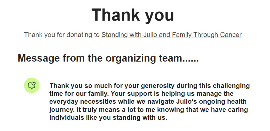 SpacePenguinaut's tweet image. 🙏🏾Thank you note from Casey:
"Thank you so much for your generosity during this challenging time for our family . . . It truly means a lot to me knowing that we have caring individuals like you standing with us"
gofund.me/8d15bcfc4
🎄🎁
#ThankYou #gofundme @gofundme #Cancer