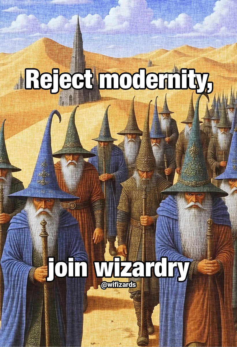 Back to the roots. Reject modernity. Join Us 🧙\u200d♂️✨, image size:821x1200