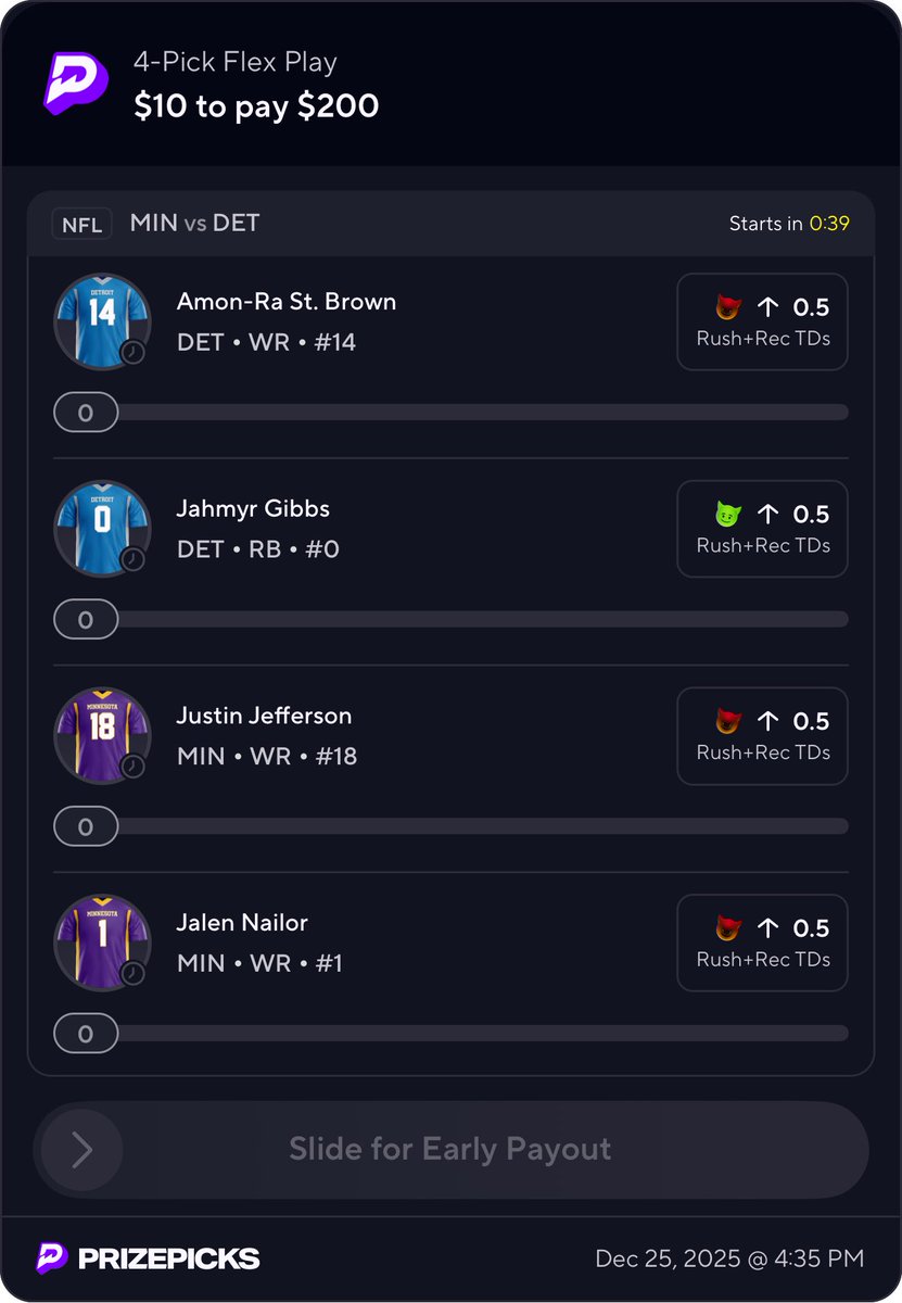 100 Buckaroos to someone if one hits 😈

Merry Christmas you Filthy Animals 🐅🦒